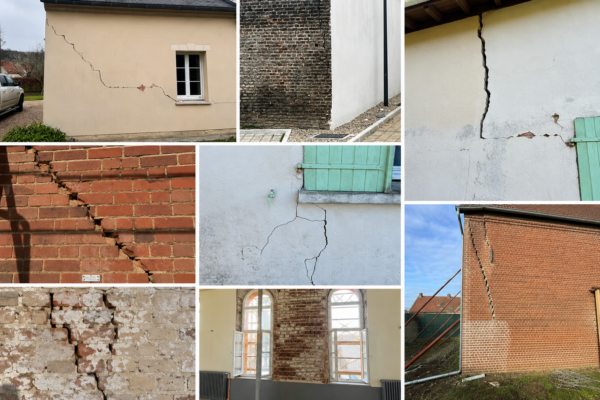 Fissures sur différents supports